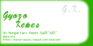 gyozo kepes business card
